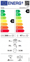 Pračka se sušičkou Candy ROW 4854DWME/1-S energetický štítek new